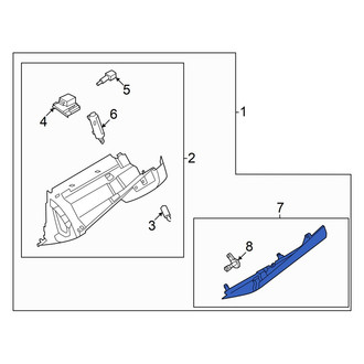 Nissan OE - Front Glove Box Door