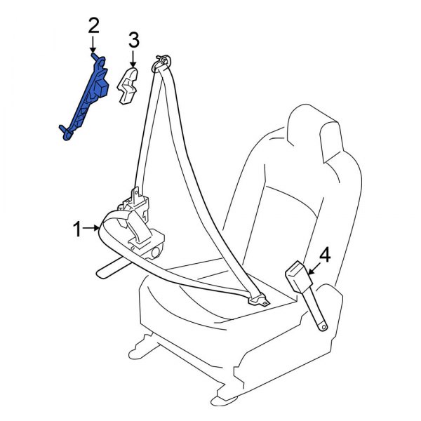 Nissan OE 878246RR1A Front Seat Belt Height Adjuster