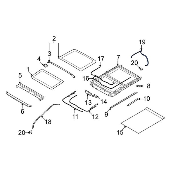 Nissan OE 913926RA0A Rear Sunroof Drain Hose