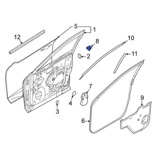 Door Window Belt Weather Strip Cap