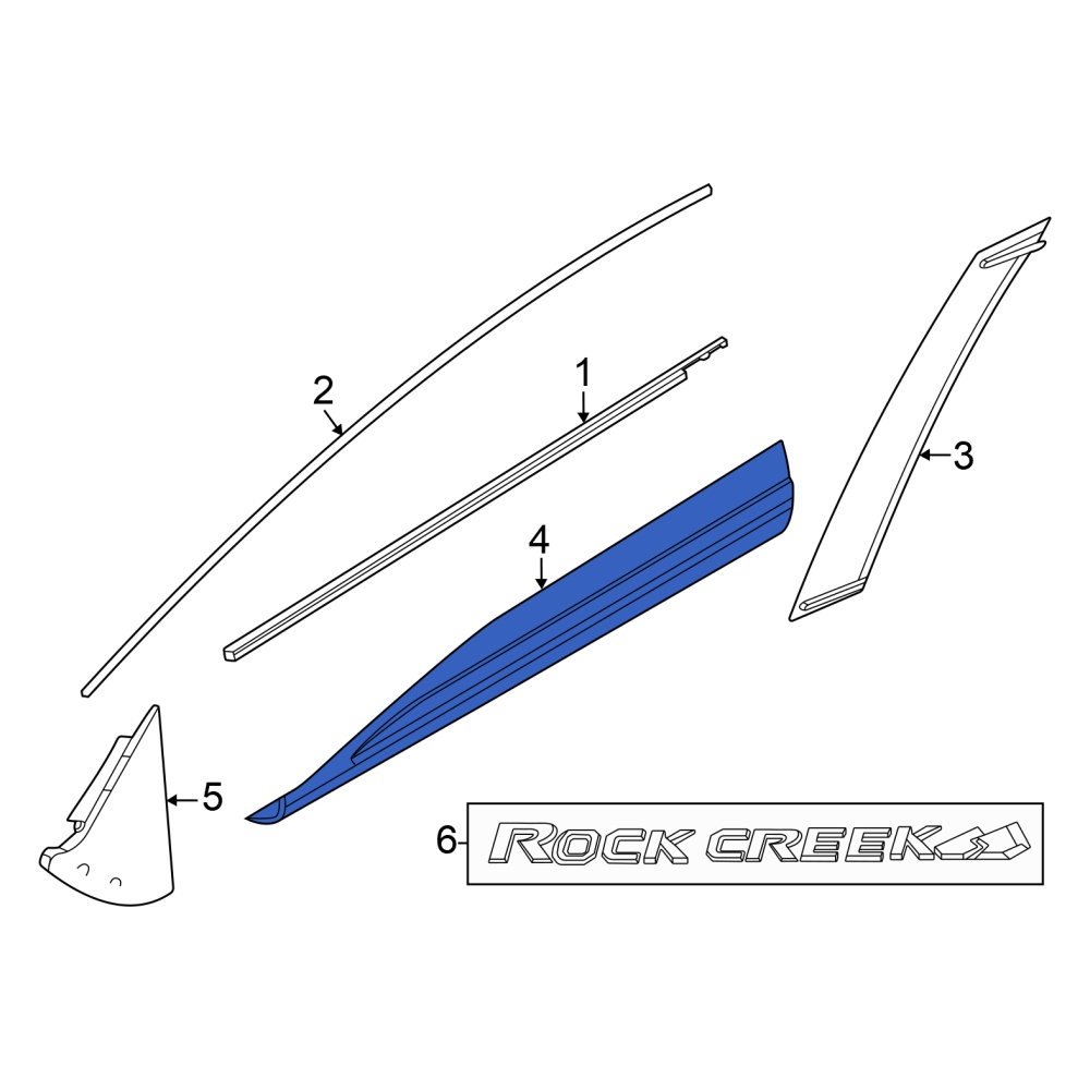 Nissan OE 828706RA0B - Rear Right Door Molding