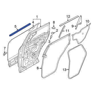 Nissan OE - Rear Left Door Window Belt Weatherstrip