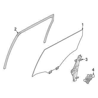 Nissan OE - Rear Door - Glass & Hardware