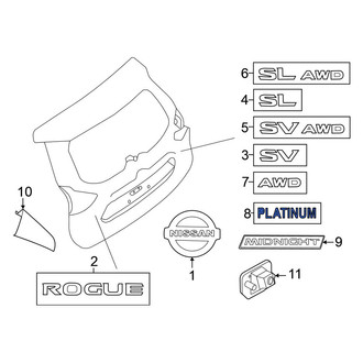 Nissan OE - Rear Hatch Emblem