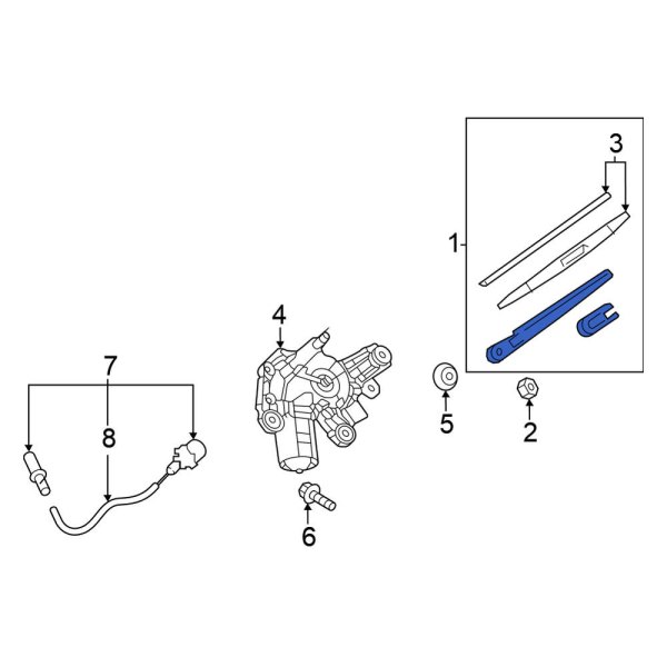 Back Glass Wiper Arm