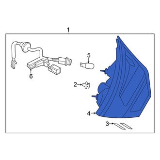 Nissan OE - Rear Left Back Up Light Assembly