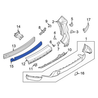 Nissan OE - Front Upper Bumper Impact Absorber