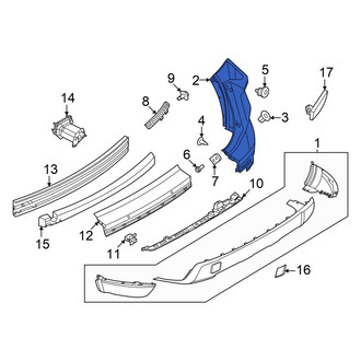 Nissan OE - Rear Left Upper Bumper Cover