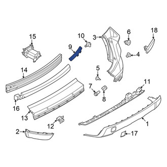 Nissan OE - Rear Left Bumper Cover Bracket
