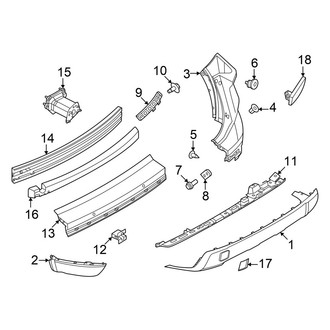 Nissan OE - Rear Bumper - Bumper & Components (USA Built), (SL)