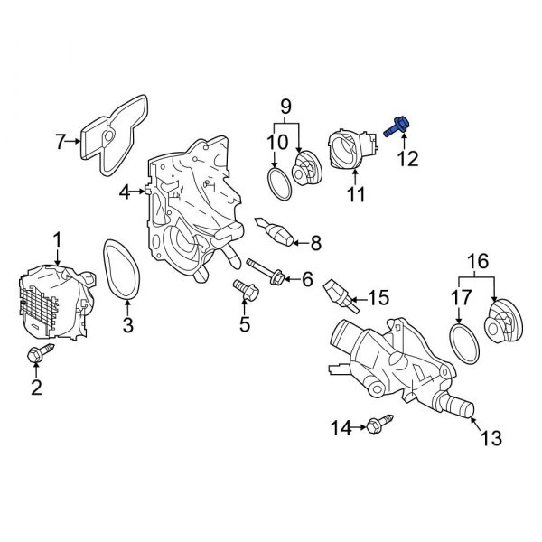 Engine Coolant Inlet Flange Bolt