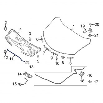 Nissan Oe Nissan Rogue 16 Hood Components