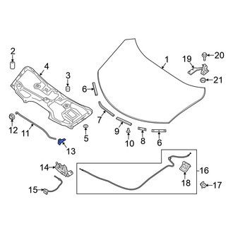 Nissan OE - Hood Prop Rod Clip