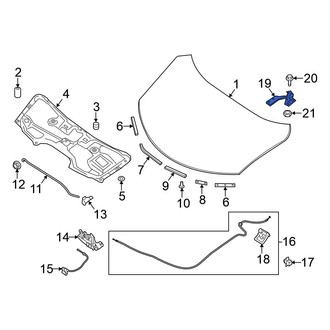 Nissan OE - Front Right Hood Hinge