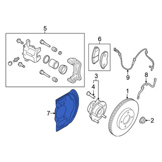 Nissan OE - Rear Right Brake Dust Shield