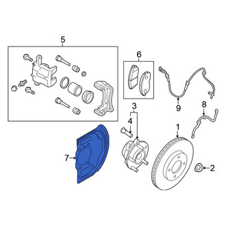 Nissan OE - Front Right Brake Dust Shield