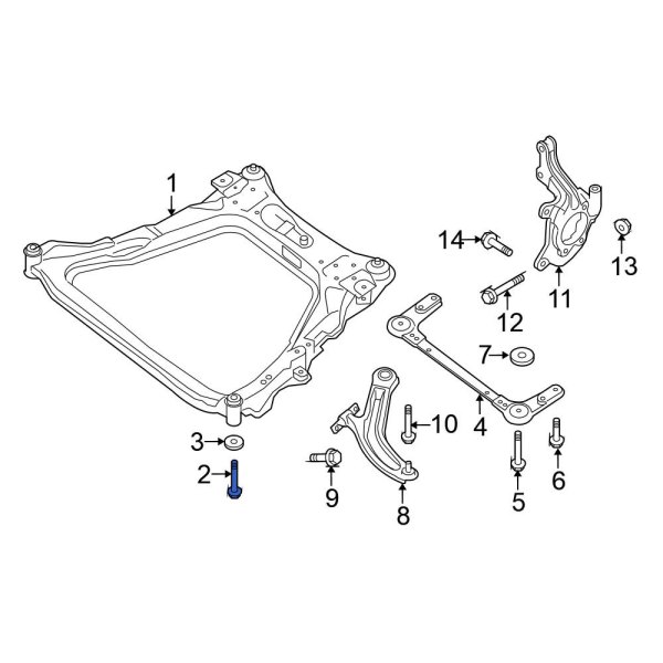 Suspension Crossmember Bolt