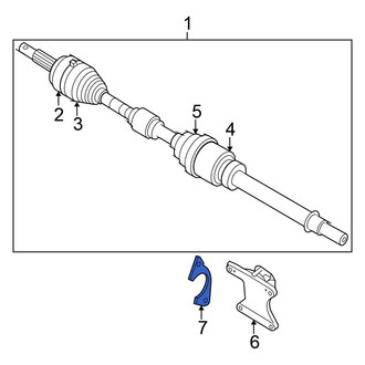 Nissan OE - Front Right CV Axle Retainer Plate