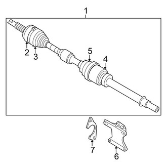 Nissan OE - Front Suspension - Drive Axles (SL Hybrid / SV Hybrid)