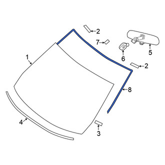 Nissan OE - Front Upper Windshield Molding