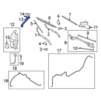 Nissan OE - Front Washer Fluid Reservoir Filler Pipe