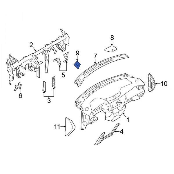 Instrument Panel Cover Cap