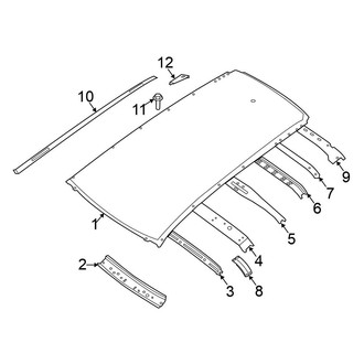 Nissan OE - Roof - Exterior Trim (W/O Sunroof)