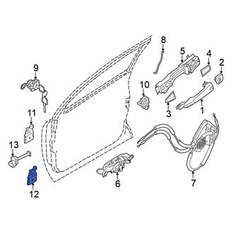 Nissan OE - Rear Right Upper Door Hinge