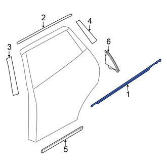 Nissan OE - Rear Left Door Belt Molding