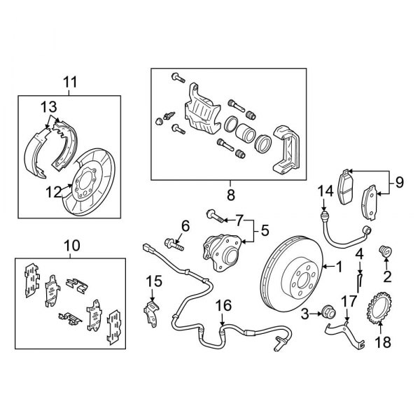 Rear Suspension - Brake Components