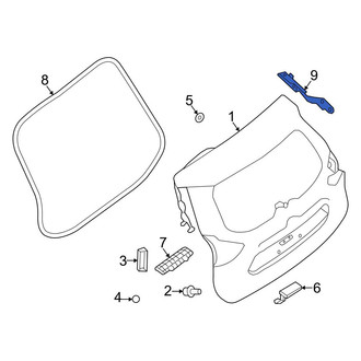 Nissan OE - Rear Right Liftgate Hinge
