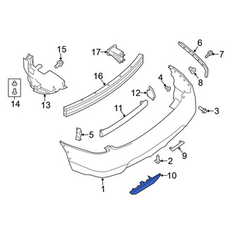 Nissan OE - Rear Left Reflector Panel