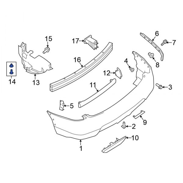 Bumper Extension Cap Clip