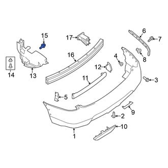 Nissan OE - Bumper Extension Cap Clip