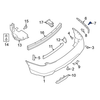 Nissan OE - Bumper Cover Spacer Panel Bolt