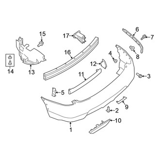 Nissan OE - Rear Bumper - Bumper & Components