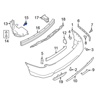 Nissan OE - Bumper Extension Cap Clip