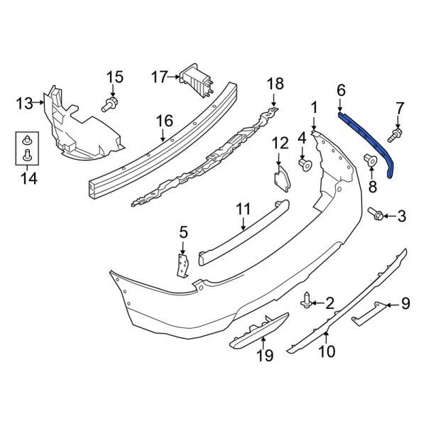 Bumper Cover Support Rail