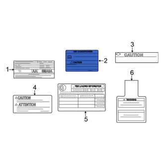 Nissan OE - A/C System Information Label