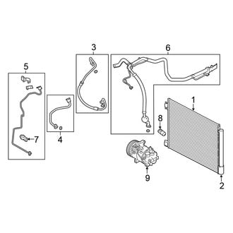 Nissan OE - Air Conditioner & Heater - Condenser, Compressor & Lines