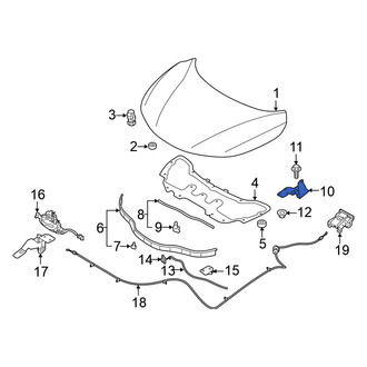 Nissan OE - Front Right Hood Hinge