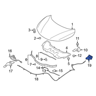 Nissan OE - Front Hood Release Handle