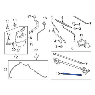 Nissan OE - Front Wiper Arm, Linkage & Motor Assembly