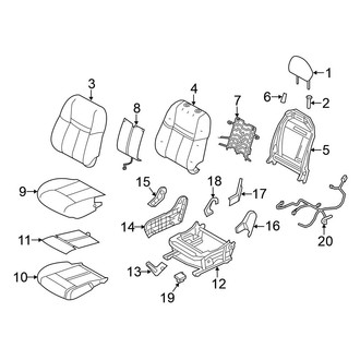 Nissan OE - Seats & Tracks - Passenger Seat Components (W/O Power)
