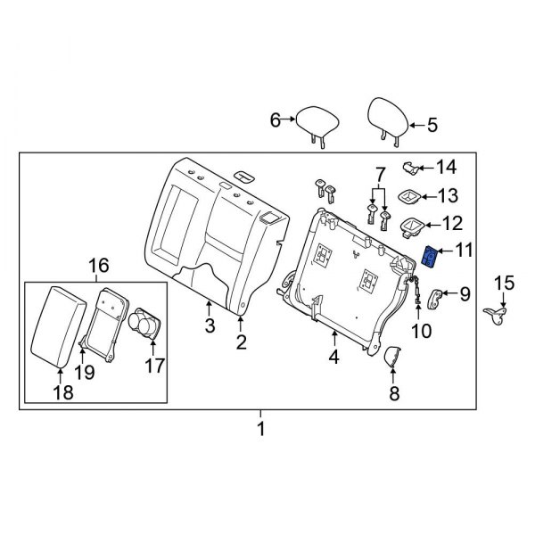 Seat Back Panel Cap