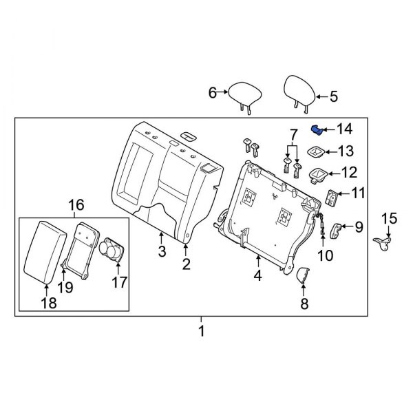 Folding Seat Latch Release Handle