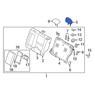 Nissan OE - Rear Outer Headrest