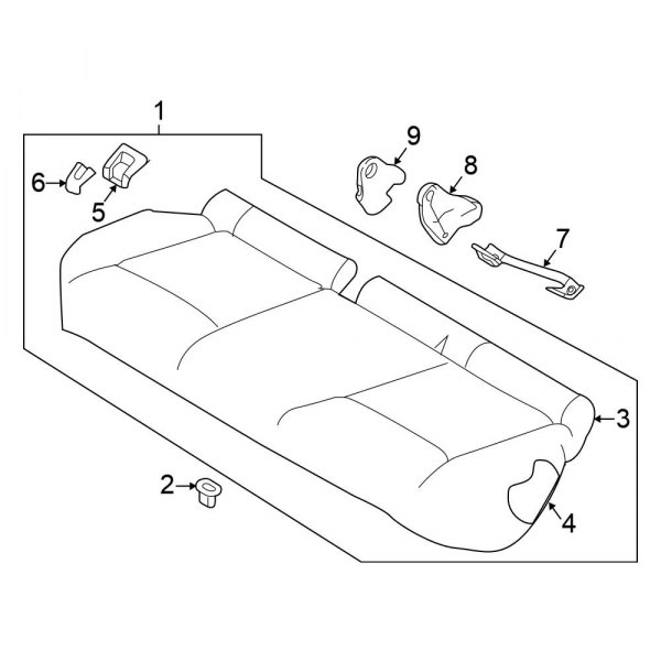 Seats & Tracks - Rear Seat Components (Seat Cushion Components)