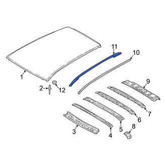 Nissan OE - Left Roof Luggage Carrier Side Rail