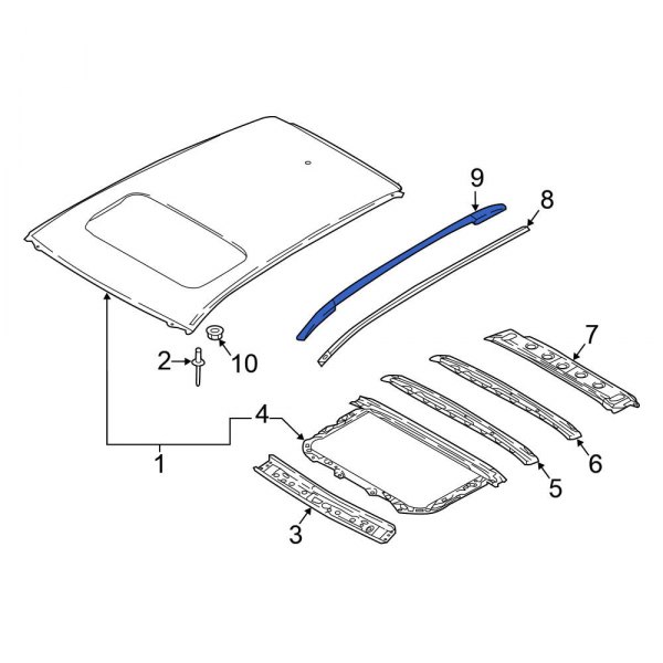 Roof Luggage Carrier Side Rail